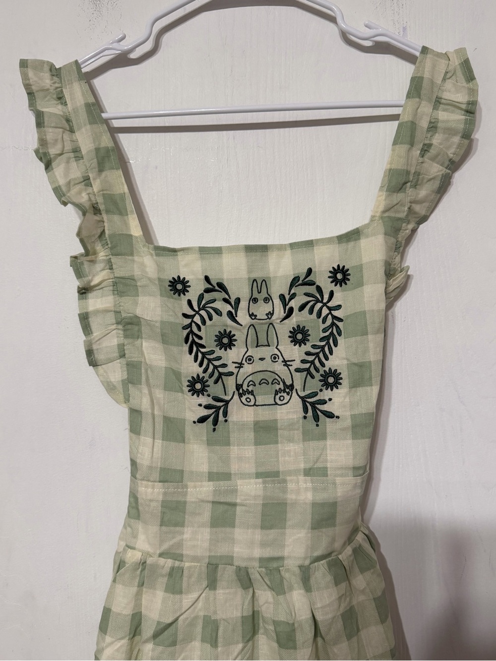 Her Universe My Neighbor Totoro Gingham Pinafore Skirtall Dress Plaid Hot Topic - Picture 5 of 15